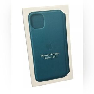 Official Genuine Apple iPhone 11 Pro Max Leather Folio Cover Flip Case Peacock